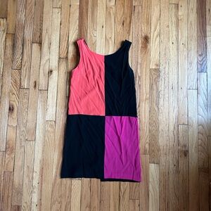 Color Block Vintage Sleeveless Dress
